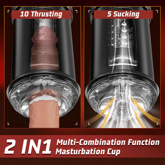 Flashlight 3 In 1 Vagina 10 Vibrating 5 Thrusting 5 Suction Male Masturbator