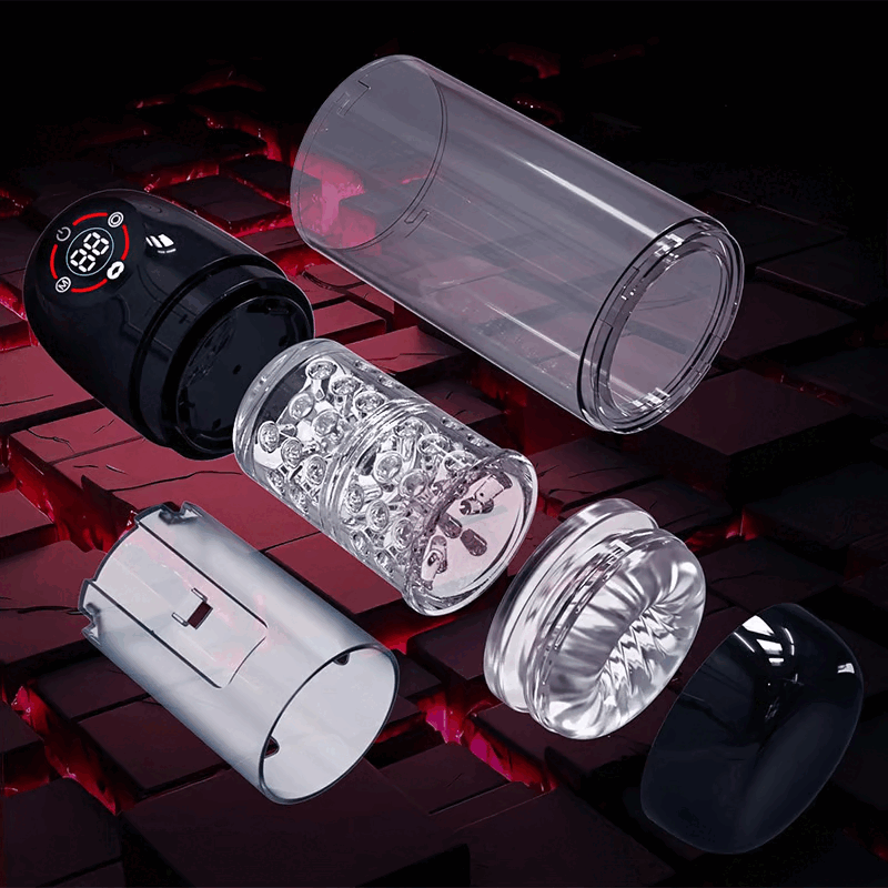 【Free Lube!】Romanlust Seductive Succubus 7 Rotating 7 Sucking Lcd Display Pumps & Enlargers Automatic Male Masturbator