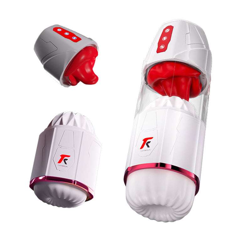 Tihibong vibrating airplane cup electric fully automatic male tongue licking and sucking masturbator, cross-border new product of sex toys