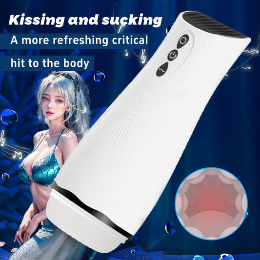 Night Sakura Drunken Knight Airplane Cup Electric Fully Automatic 10 Frequency Vibration Sucking Male Masturbator Adult Sex Products