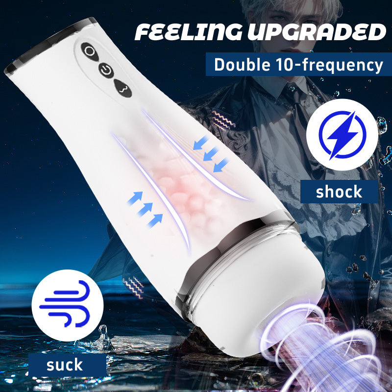 Night Sakura Drunken Knight Airplane Cup Electric Fully Automatic 10 Frequency Vibration Sucking Male Masturbator Adult Sex Products