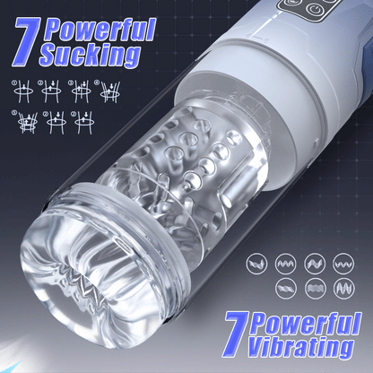 Iron Man 7 Thrusting And Rotating Suction Masturbator Pocket Pussy Male Masturbators