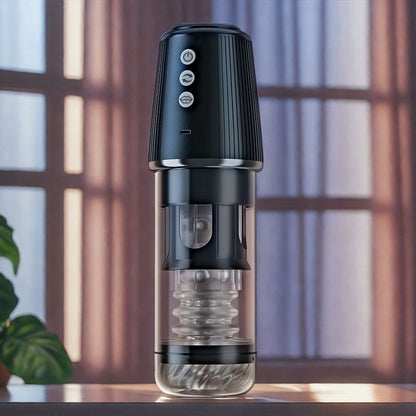 Newvibe 5 Rotating 5 Sucking 7 Vibrating Masturbator & Training 2 IN 1 Adult Toys