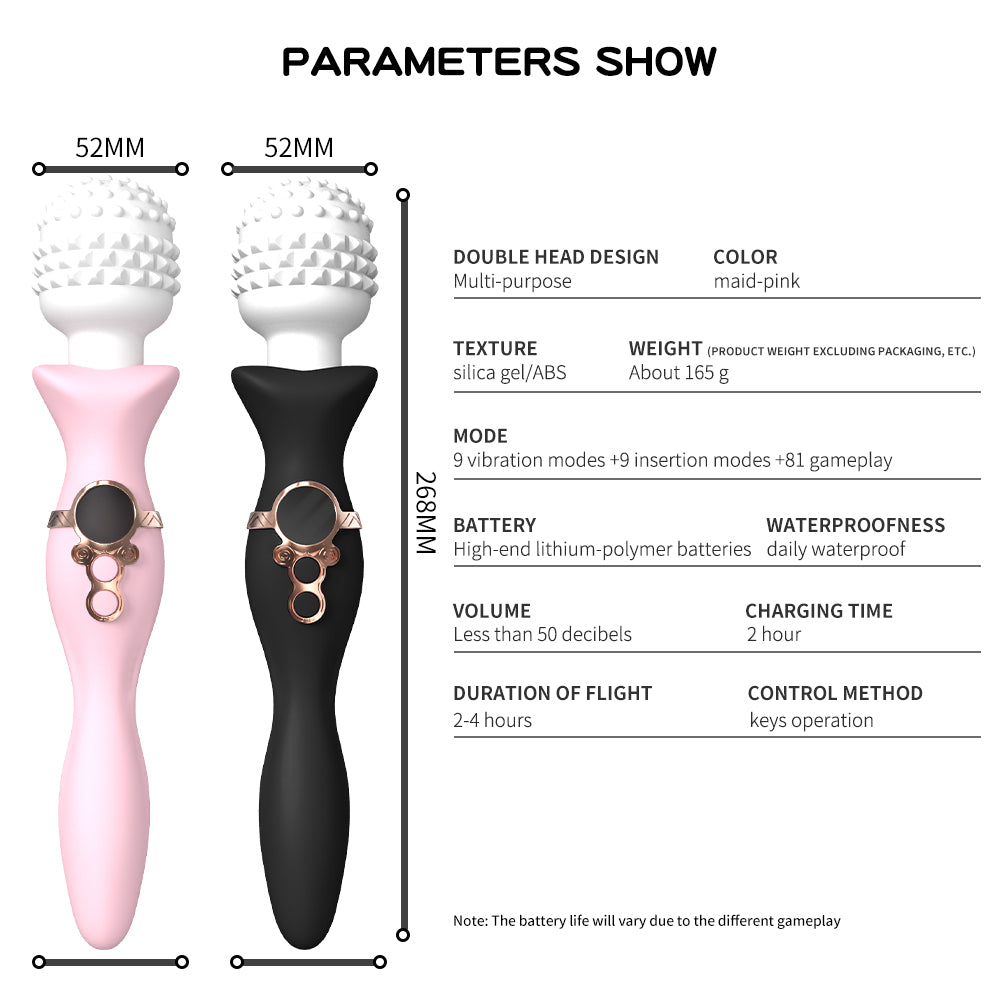 Night Sakura Double Head AV Stick Multi Frequency Vibration Stick Massage Female Instant Tide Masturbator Silent Soft Adult Sex Products