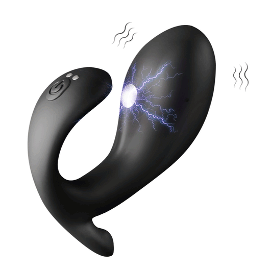 Electro-shock anal plug for men and women with microcurrent, G-spot stimulation, and SM training accessories for adult pleasure