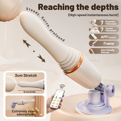 Jiyu Small Steel Cannon Automatic Telescopic Insertion Cannon Machine Multi functional Vibration Stick AV Stick Female Sexual Pleasure Toy