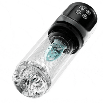 【6.02 IN Depth】 Night Elf 7 Rotation Suction Vacuum Pumps Masturbator Pocket Pussy Adult Male Sex Toys