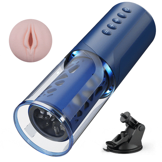 Bluesea 6 Bi-Directional Thrusting Rotation Masturbator With Suction Base