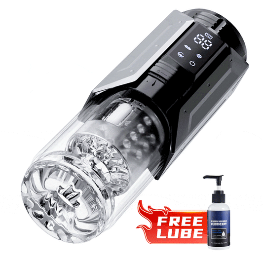 【Free Lube！】【50% Off】【2.95 IN Depth】Newvibe Queen Kendal 7 Vacuum Sucking for Oral Sex LCD Display Masturbator Sex Toys For Men