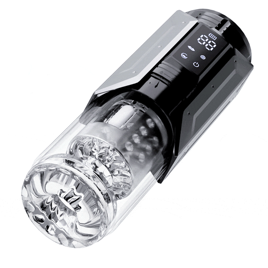 【50% Off】【2.95 IN Depth】Newvibe Queen Kendal 7 Vacuum Sucking for Oral Sex LCD Display Masturbator Sex Toys For Men