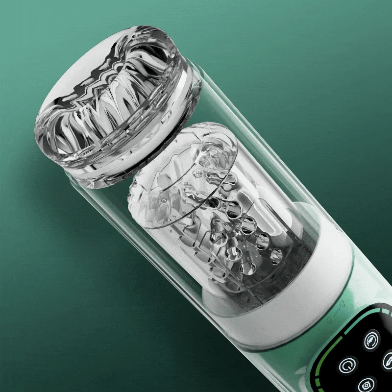 【Free Lube】Romanlust Starry Gaze 4 in 1 Dual Egg Vibrator Rotating Thrusting Suction Masturbator Sex Toys For Men