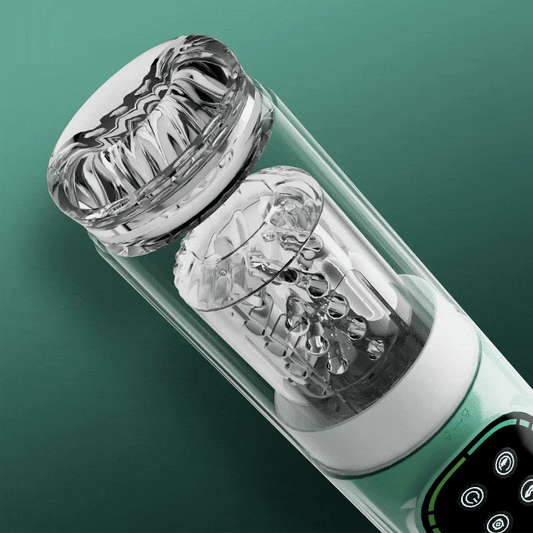 【Free Lube】Romanlust Starry Gaze 4 in 1 Dual Egg Vibrator Rotating Thrusting Suction Masturbator Sex Toys For Men