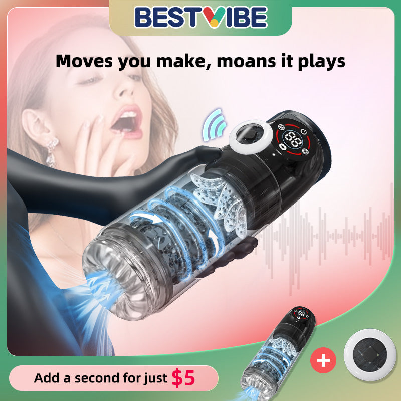 【Free Lube!】Newvibe Seductive Succubus 7 Rotating 7 Sucking Lcd Display Pumps & Enlargers Automatic Male Masturbator