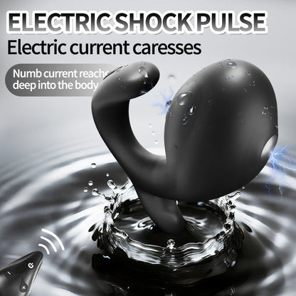 Electro-shock anal plug for men and women with microcurrent, G-spot stimulation, and SM training accessories for adult pleasure