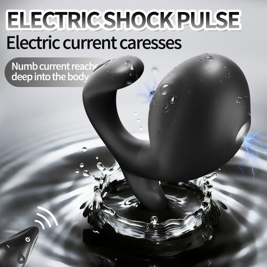 Electro-shock anal plug for men and women with microcurrent, G-spot stimulation, and SM training accessories for adult pleasure