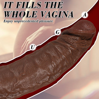 Owen 11.02 In Bent Large Black G-spot Realistic Dildo with Suction Cup