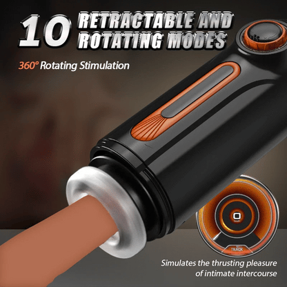 【5.7 IN Depth】Romanlust 6 IN 1-10 Vibrating & Thrusting with 4 Sucking Male Maturbator Male Sex Toy