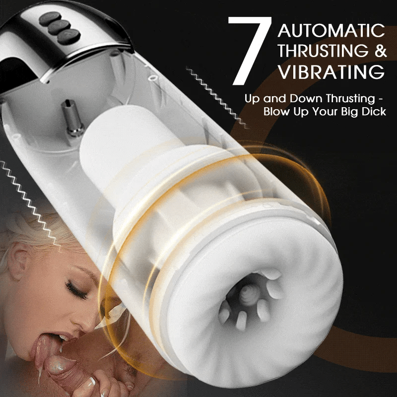 Saith Wearable 7 Thrusting & Vibrating Heating Vocable Masturbator Male Sex Toys