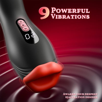 Enchantment - 9 Vibrations 4 Suctions Clamping Suction Oral Simulation Male Masturbator