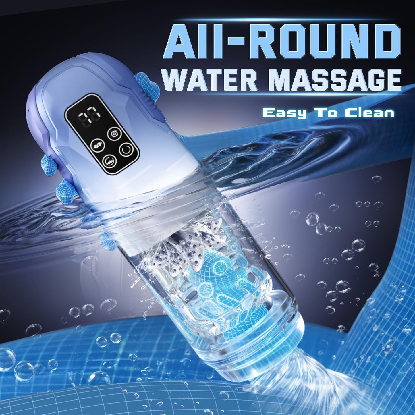 Iron Man 7 Thrusting And Rotating Suction Masturbator Pocket Pussy Male Masturbators