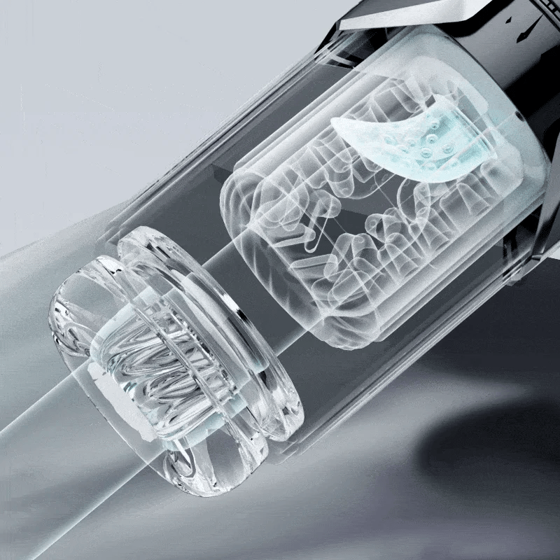 【50% Off】【2.95 IN Depth】Newvibe Queen Kendal 7 Vacuum Sucking for Oral Sex LCD Display Masturbator Sex Toys For Men