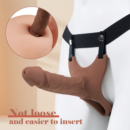Newvibe Unisex Lifelike Strap-on Dildo Penis Sleeve 6.70 Inch