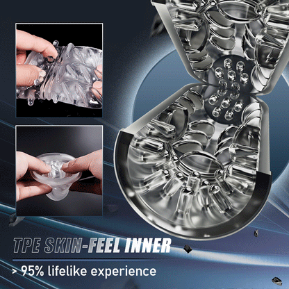 Bluesea 6 Bi-Directional Thrusting Rotation Masturbator With Suction Base