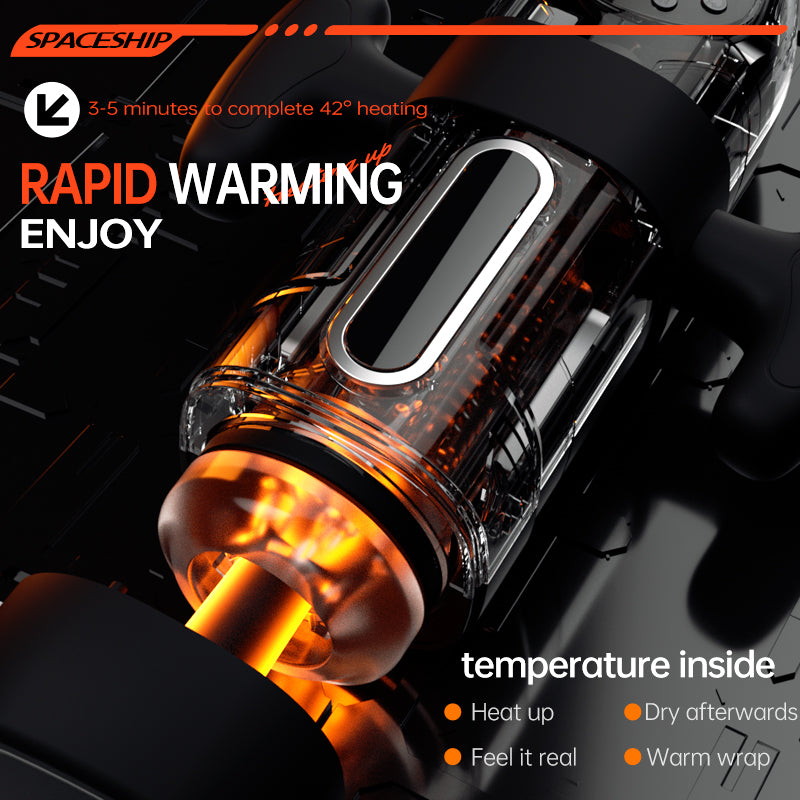 Desire Spaceship Adjustable Suction Vibrating Heating Sound-Producing Phone Stand Charging Male Adult Pleasure Self-Play Cup