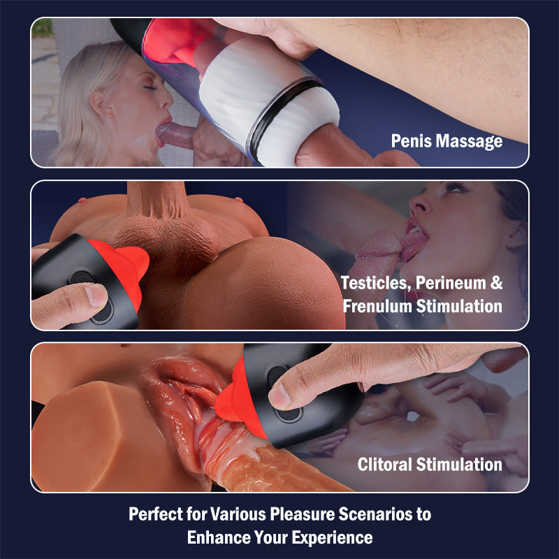 【Beginner’s Choice】App Controlled Male Masturbator with 9 Tongue Licking & Vibration Modes