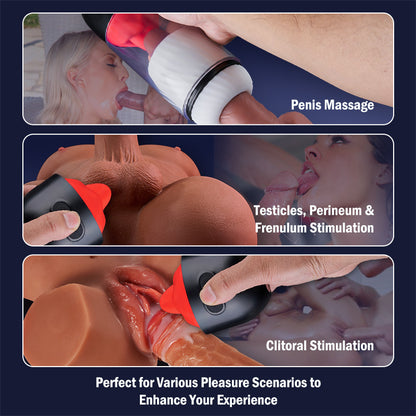 【Beginner’s Choice】App Controlled Male Masturbator with 9 Tongue Licking & Vibration Modes