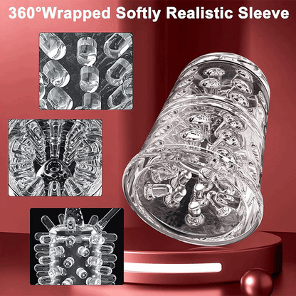 【Free Lube!】Romanlust Seductive Succubus 7 Rotating 7 Sucking Lcd Display Pumps & Enlargers  Automatic Male Masturbator