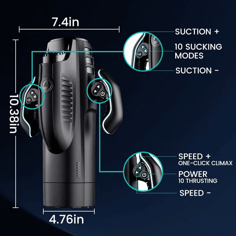 【50% Off】【3.15 IN Depth】Leten 10 Vibrating & Sucking Voice Handheld Masturbator Male Sex Toys