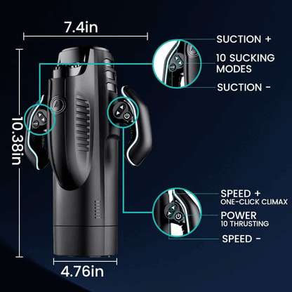 【50% Off】【3.15 IN Depth】Leten 10 Vibrating & Sucking Voice Handheld Masturbator Male Sex Toys
