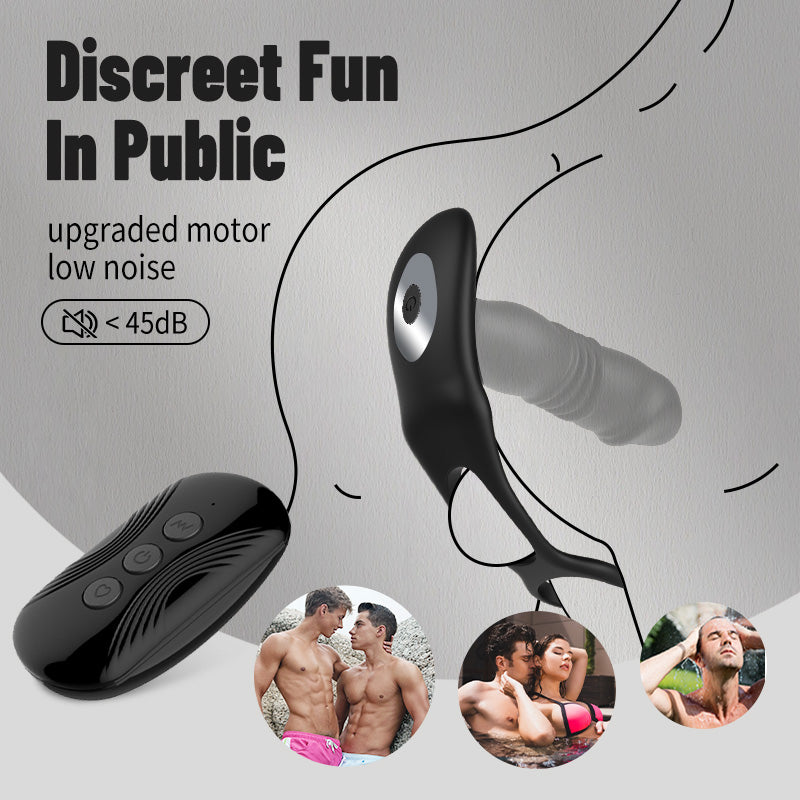 【Free Lube!】SAUL Glans Thrusting Vibrating Prostate Massager For Improved Arousal & Prostate Health