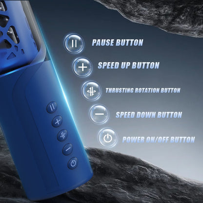 Bluesea 6 Bi-Directional Thrusting Rotation Masturbator With Suction Base