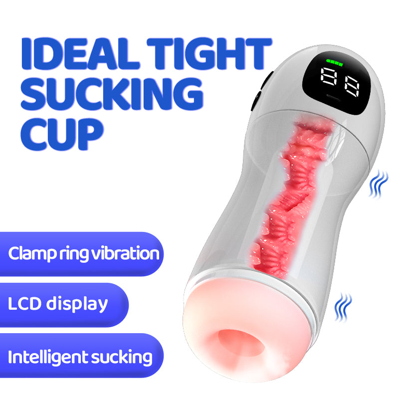 Ideal Sucking Cup for Men, Handheld Electric Airplane Cup, Vibration Pronunciation, Oral Love Airplane Cup