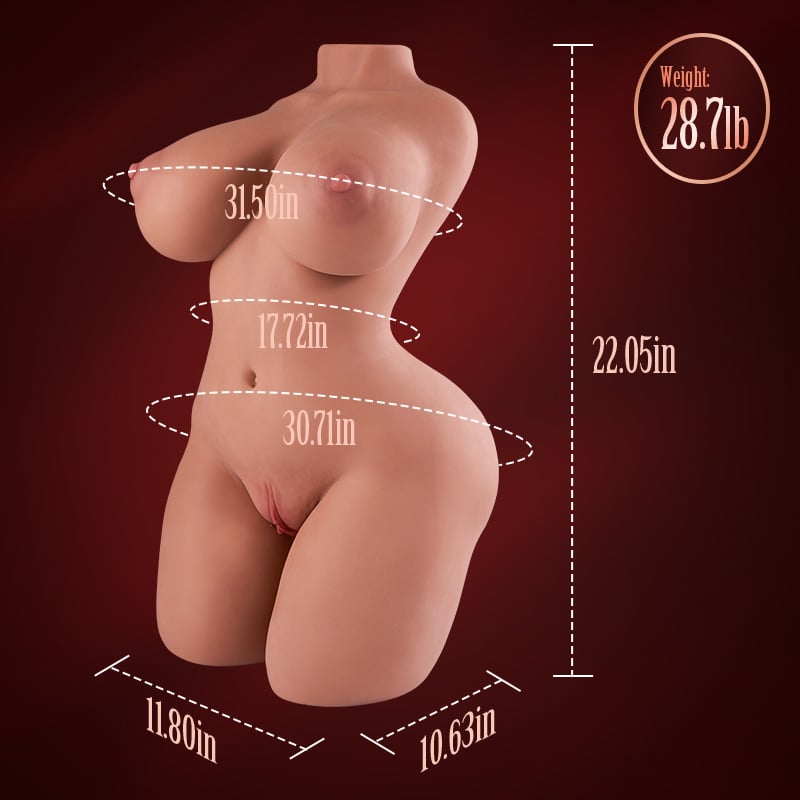 【1:1 Life-Size The Perfect Golden Triangle Large Torso】Jenni 28.7 lb The Double Channel Has A Perfect Golden Triangle Ar