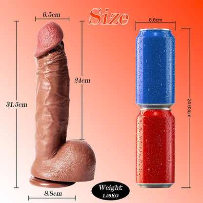 Liam 12.4 Inch Huge G-spot Dildo with Suction Cup Realistic
