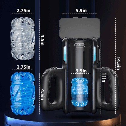 【50% Off】Leten 10 Thrusting High-speed Motor Masturbator with Phone Holder Male Sex Toys