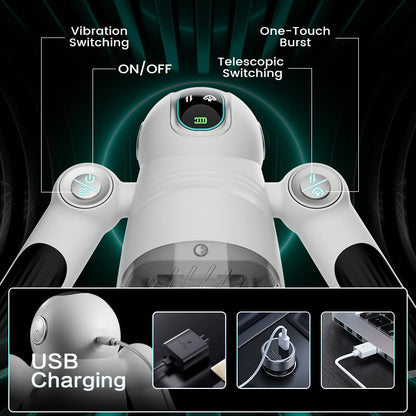 Hamster 7 Telescopic Squeezing 12 Vibration Masturbator Experience More Authen Men Sex Toys tic Piston