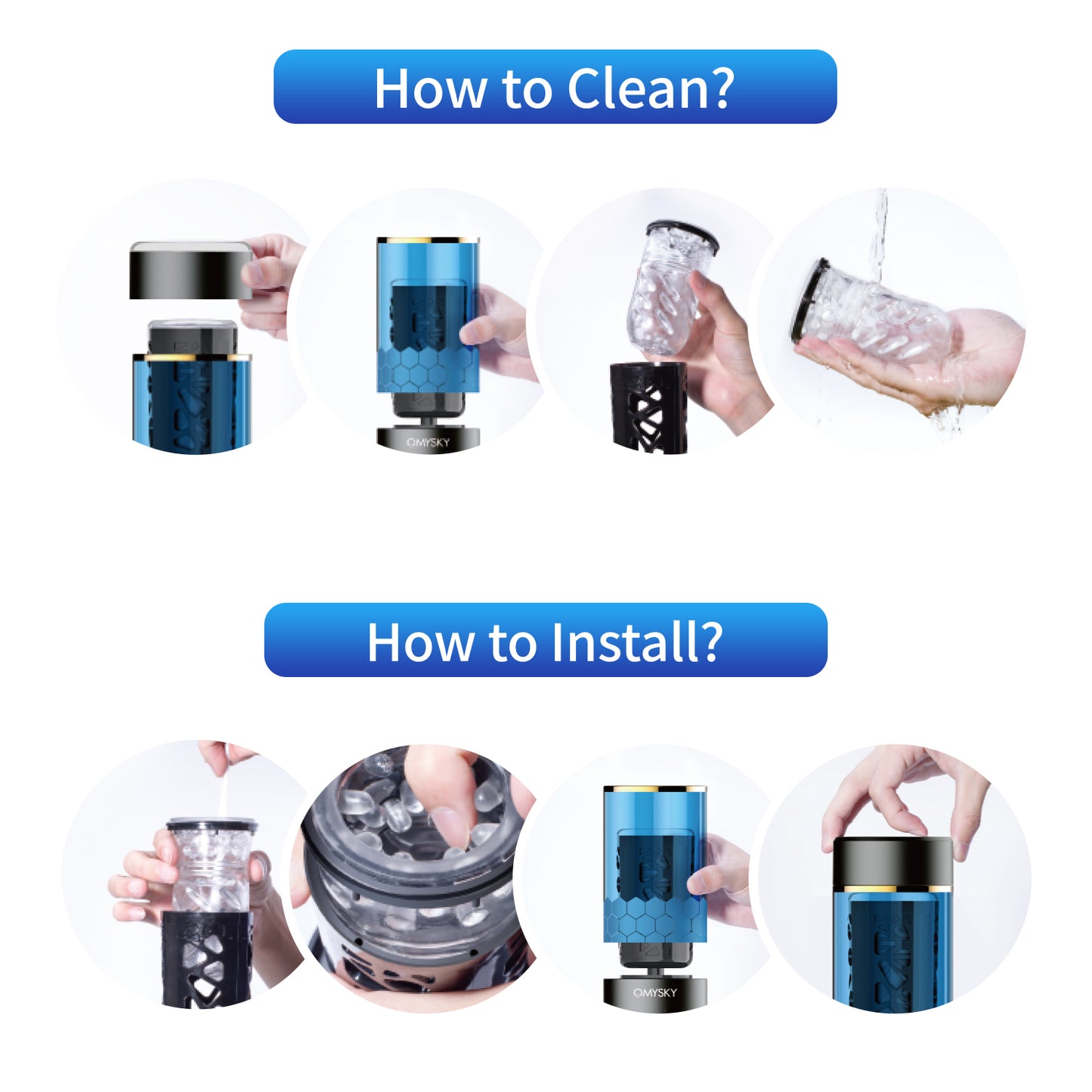 Private Enjoyment Fun OmySky Knife Kite Male Bluetooth Rechargeable Rotating Fully Smart Electric Vibrator