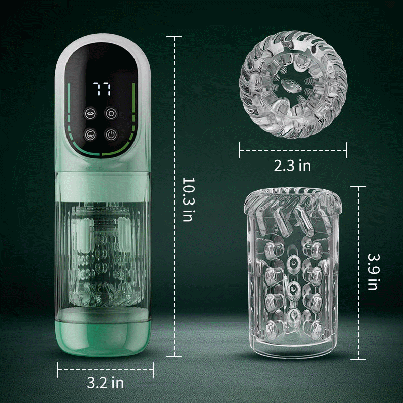 【Free Lube】Romanlust Starry Gaze 4 in 1 Dual Egg Vibrator Rotating Thrusting Suction Masturbator Sex Toys For Men