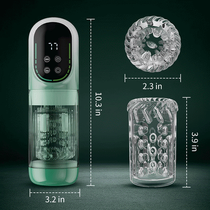 【Free Lube】Romanlust Starry Gaze 4 in 1 Dual Egg Vibrator Rotating Thrusting Suction Masturbator Sex Toys For Men